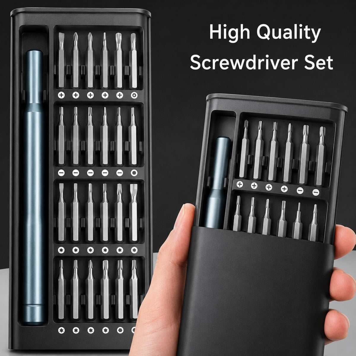 24 In 1 Precision Screwdriver Set High Quality Steel Bits Portable Durable Practical Repair Tool Kit For Electronics And Gadgets