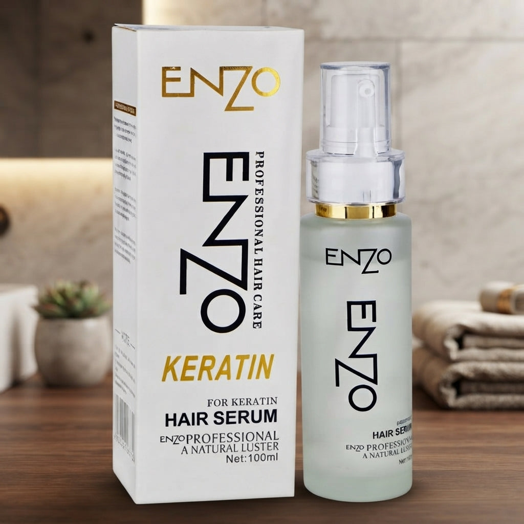 Enzo Keratin Hair Serum – Hair Straightening And Smoothing Serum for Men And Women - 100ml